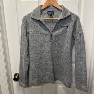 Patagonia Women’s Better Sweater 1/4 Zip Fleece, Medium, Birch White, Slim Fit